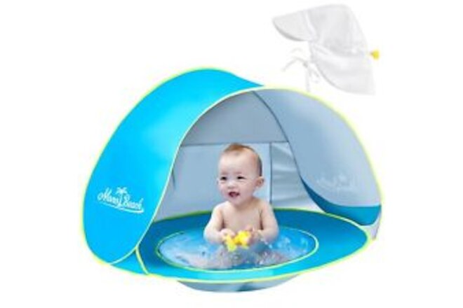 Monobeach Baby Beach Tent with Sun Hat Pop Up Portable Shade Pool UPF50+ UV P...