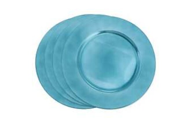 Charger Plates With Classic Design (Set of 4) Teal