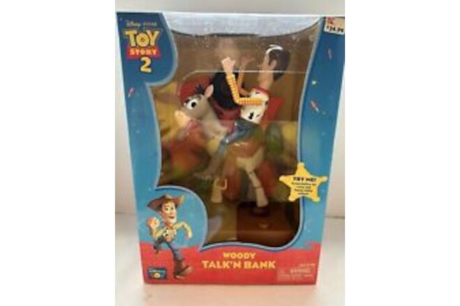Toy Story 2 Woody Talk’n Bank Disney Pixar Thinkway NIB New in Box