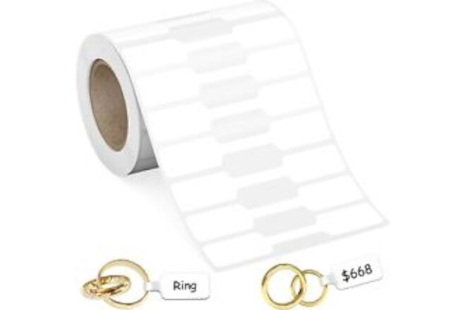 500Pcs Jewelry Price Tags Stickers Roll for Necklace Ring Display Labels, Rectan