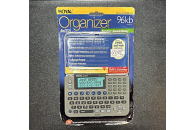 VTG Royal Electronic Pocket Organizer Business Personal Calculator DM3070 96KB