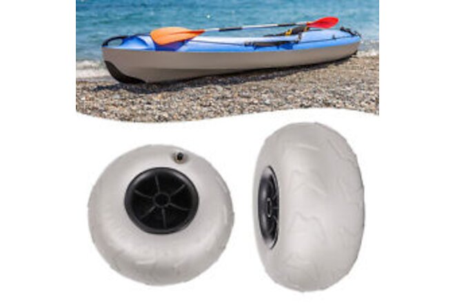 9 inch 2x Beach Cart Wheels Inflatable Wheels Replacement Balloon Beach Tire NEW