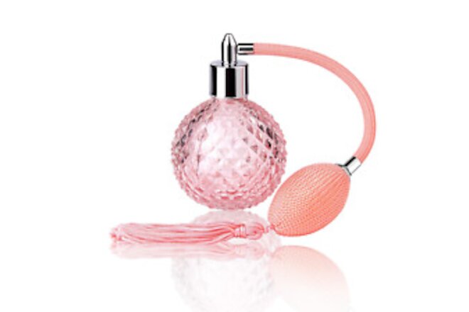 Lamoutor Vintage Perfume Spray Bottle 100ml Pink Vintage Refillable Perfume Bot