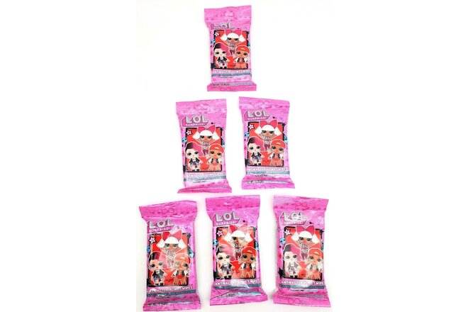 LOT OF 6 (16 per pack): LOL Surprise Dolls WET WIPES Fragrance Free -RESEALABLE!