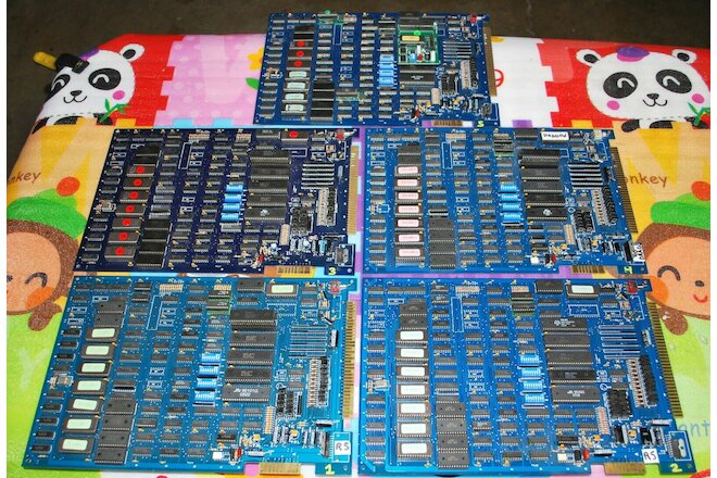 WING W4 LUCKY 8 LINES LINER FRUITS CHERRY MASTER PCB 5 BOARDS UNTESTED