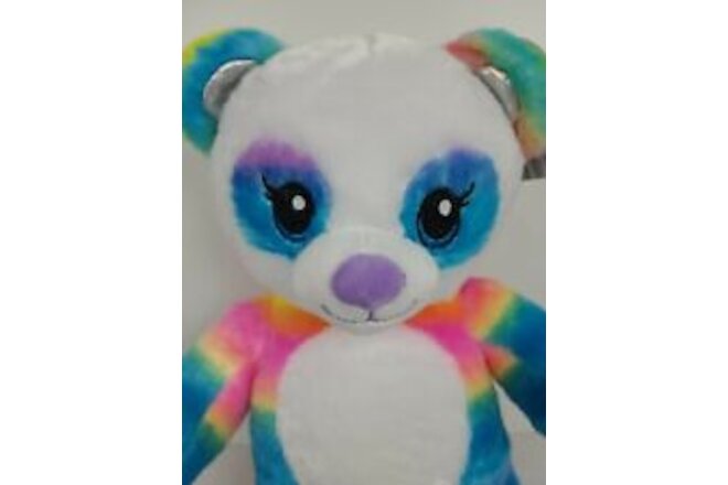 BUILD A BEAR Rainbow Friends Panda Bear Plush Multicolor Doll Stuffed Animal Toy