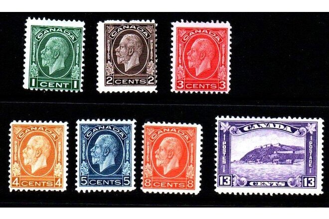 CANADA 1932. SET. UNMOUNTED MINT NO GUM. SG# 319-325