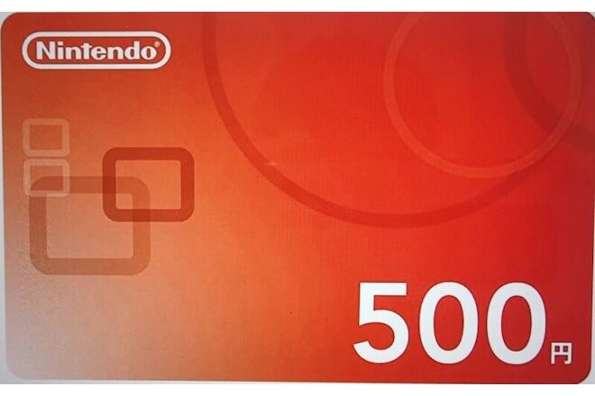 Nintendo eshop  Card: 500 Yen（JPY) Prepaid Code (Japanese) online code version