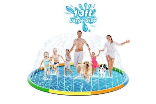 EPN Splash Pad, 13 Ft Size Extra Large Sprinkler Play Mat for Dogs & Kids, Th...