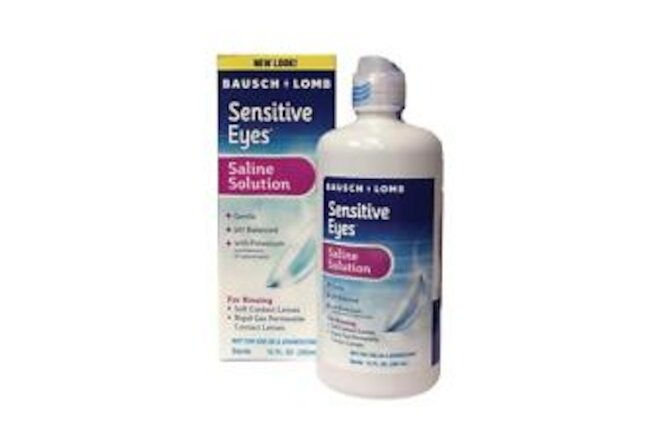 Bausch & Lomb Sensitive Eyes Plus Saline Solution | 12 fl oz | Gentle | pH Ba...