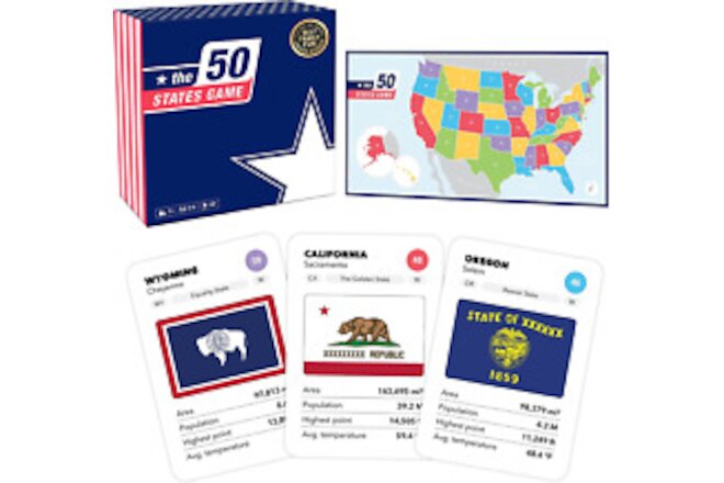 The 50 States Game - US Geography Board Game - Educational Game for Kids & Ad...