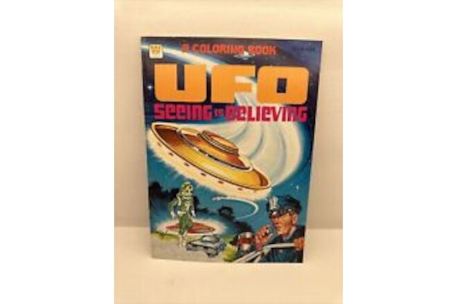 UFO Seeing is Believing and UFO Space Strangers Whitman Coloring Books 1978