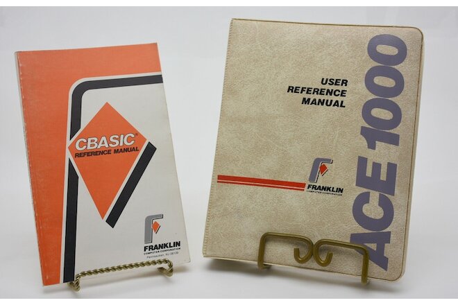 Vintage Franklin Ace 1000 & CBASIC Reference Manuals Lot of 2 (22-364)
