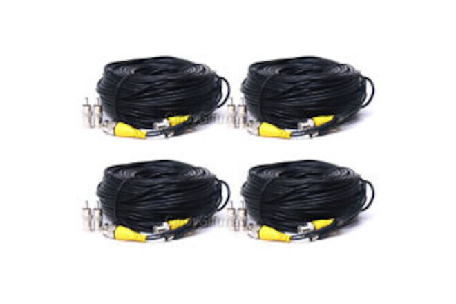 4x50ft Security Camera BNC Video Power Cable Wire CCTV DVR Surveillance Cord c17
