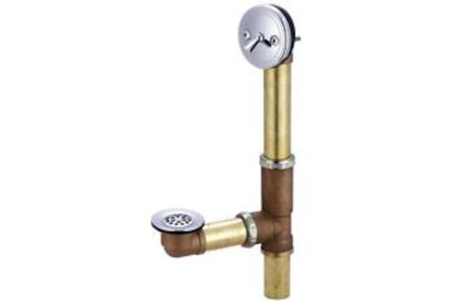 Central Brass Leg Tub Drain 1.5" Bathroom Sink Rust/Tarnish Resistant Chrome