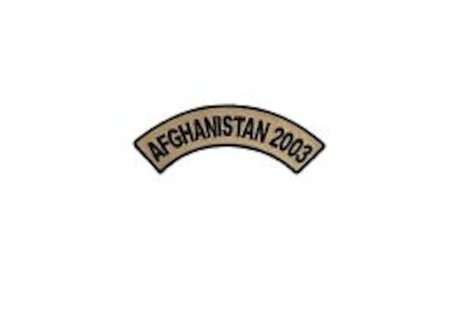 AFGHANISTAN 2003 Rocker Veteran Biker Embroidered Motorcycle Uniform Patch NEW