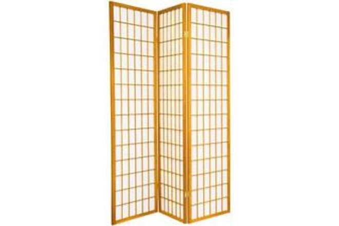 Oriental Furniture Room Dividers 3-Panel Wood Made Of Fiber-Reinforced Honey