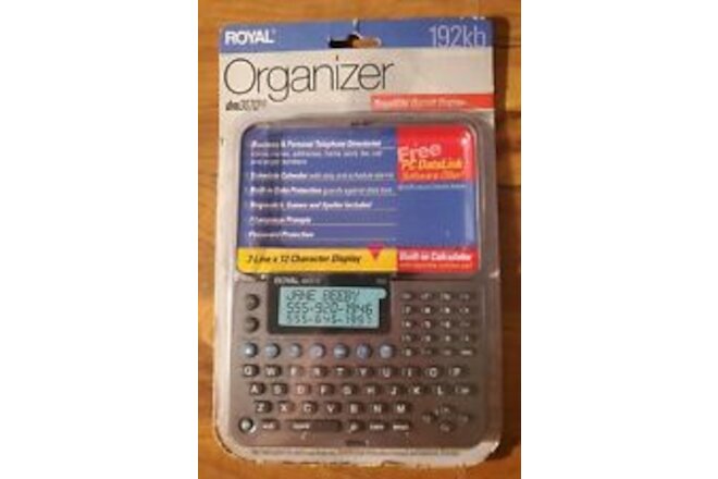 Royal Business Machines Electronic Organizer DM3070SP 192KB NOS Sealed  Untested