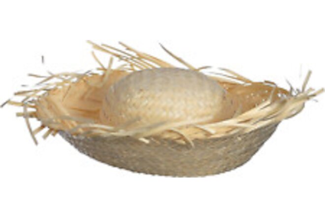 Brown Beach Straw Hat Costume Accessory (4"H X 18"W) 1 Count - Durable & Ligh...