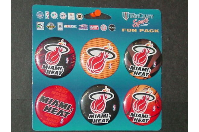 NBA Miami Heat 36 Piece Button Set, NEW