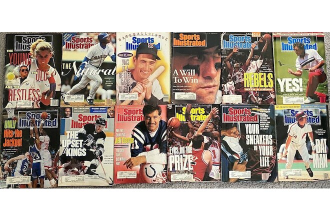 Sports Illustrated April - June 1990 LOT 12 Vintage Issues (sold as LOT or solo)