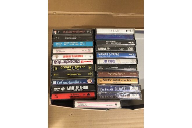 Lot of 23 cassette Tapes (mix of music)