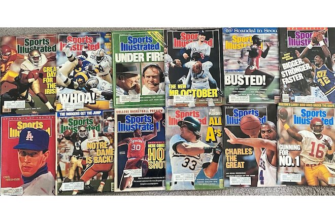 Sports Illustrated Oct. - Dec. 1988 LOT 12 Vintage Issues (sold as LOT or solo)