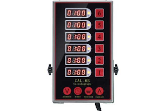 YOOYIST Professional Kitchen Timers Digital Led 6-Channel Restaurant Kitchen for