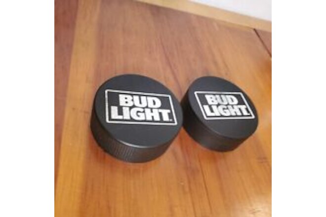 2 Regulation Size BUDWEISER BUD LIGHT Foam Hockey Puck Indoor Brewerania! Pucks