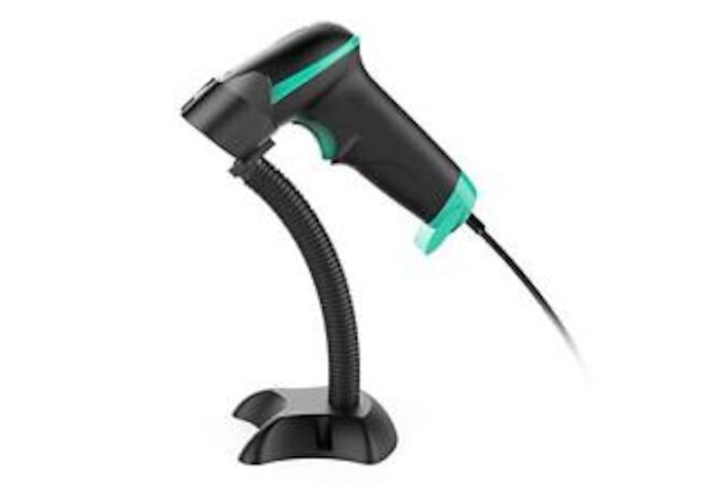 USB Barcode Scanner with Stand Automatic Sensing 1D Handheld Wired Laser Bar ...