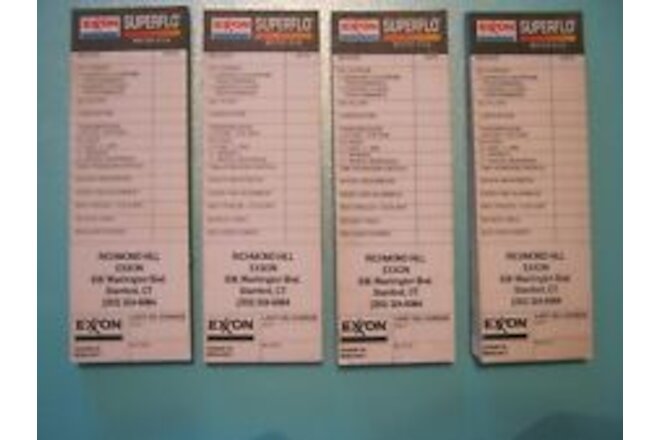 Oil Change Reminder Stickers "Exxon Superflo" New Old Stock