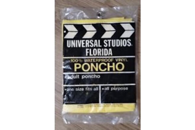 Universal Studios Florida Vintage Rain Poncho New Sealed