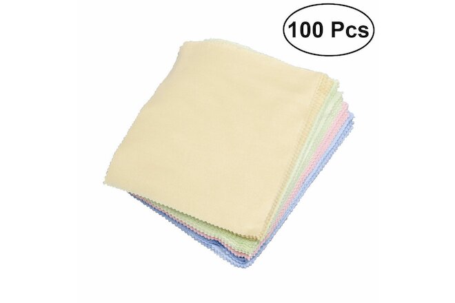 100pcs Microfiber Glasses Cleaning Cloth 5" x 5" Lens Mobile Phone Screen Care