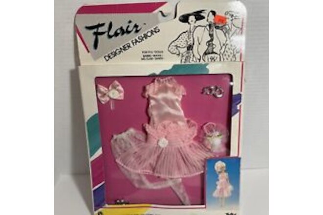 NOS Flair 11.5" Doll Outfit & Accessories By Totsy for Barbie Pink Prom Dress