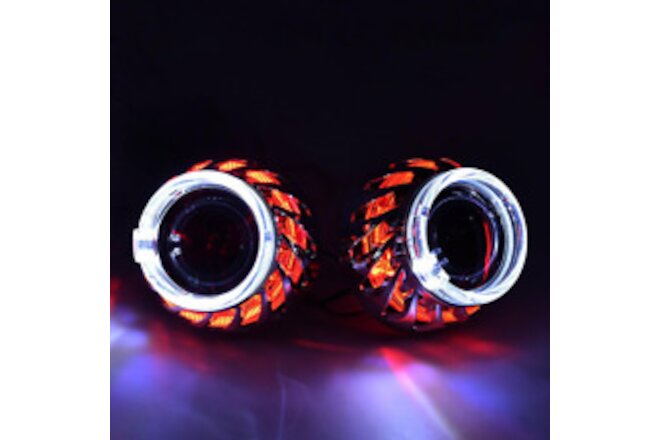 2.5Inch Bixenon Projector Lens with White&Red Shrouds Decoration LHD Projector L