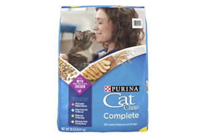 Purina Complete Dry Cat Food, 20 lb Bag