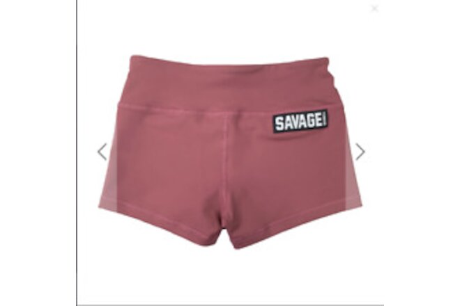 Women’s Savage Barbell Workout Booty Shorts, Size Small, Rusty NWT