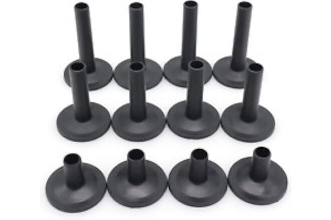 Pack of 12 Black Cymbal Felts Sleeves, 3 Sizes Cymbal Stand Sleeve, Plastic Drum