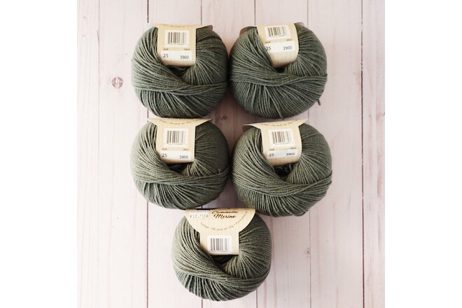 Plymouth Cammello Merino ~Lot of 5~#25 Green Grey~Baby Camel~Soft & Luxe
