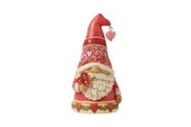Jim Shore Heartwood Creek Love and Hearts Gnome Holding Flowers Figurine 5 In...