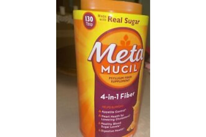 Metamucil 4-in-1 Psyllium Fiber Orange Smooth Powder (3.4 Lbs) 1.56 Kg (11/2025)