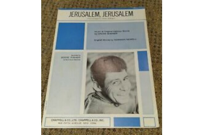 EDDIE FISHER JERUSALEM, JERUSALEM SHEET MUSIC PIANO/VOCAL RARE 1967