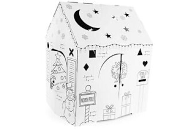 Holiday Cottage - Kids Art & Craft for Indoor Fun, Color, Draw, Doodle on a