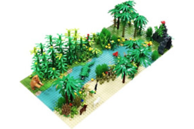 Jungle Rainforest Building Blocks Toy, Garden Park Forest Bricks Accessories ...