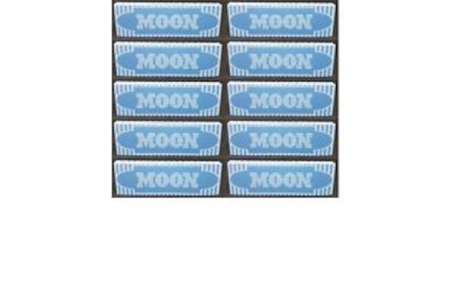 10x Moon Blue Single Wide 1.0  Rolling Papers Papers 50/Lvs/Pack USA SHPD