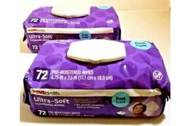 144 CLOTH Flip-Top SENSITIVE-CARE Wet-Wipe Fresh-Scent BABY-ADULT Cleansing 2x72