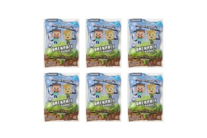 Minecraft Backpack Buddies - Lot of 6 Sealed Blind Bags - NEW!
