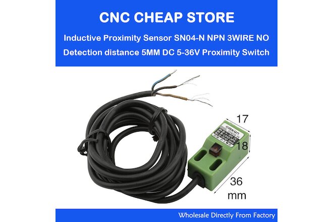 5pc Limit Switch cnc router co2 laser SN04-N  Sensor NPN Inductive Proximity