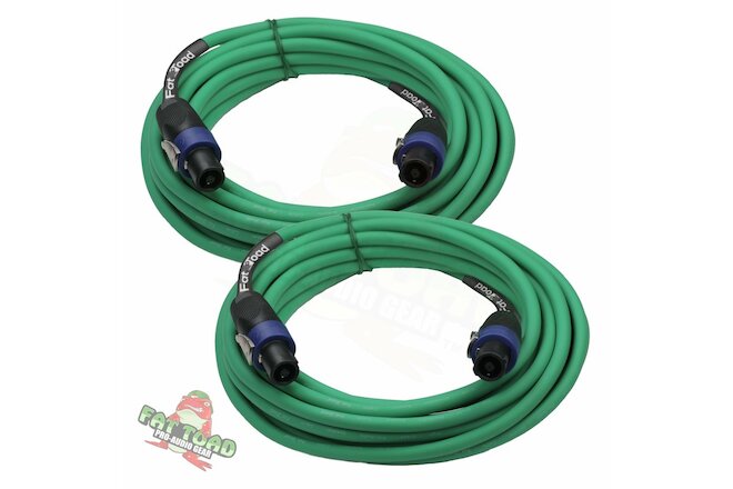 Speakon Cables 25 FT 2 PACK 12 AWG Wires –FAT TOAD Speaker Cords Pro Audio Stage
