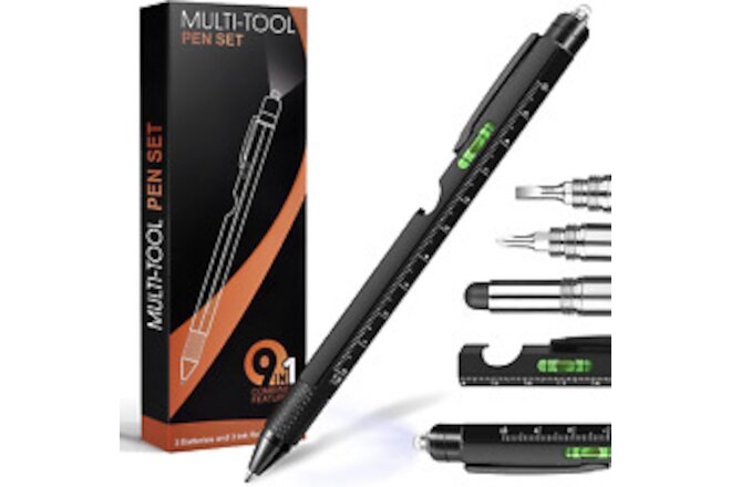 Gifts for Men, Dad Gifts from Son, 9 in 1 Multitool Pen, Cool Tools Gadgets